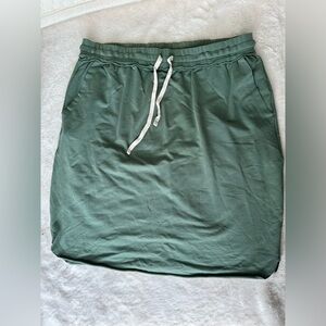 ROOLEE 95% cotton green drawstring skirt